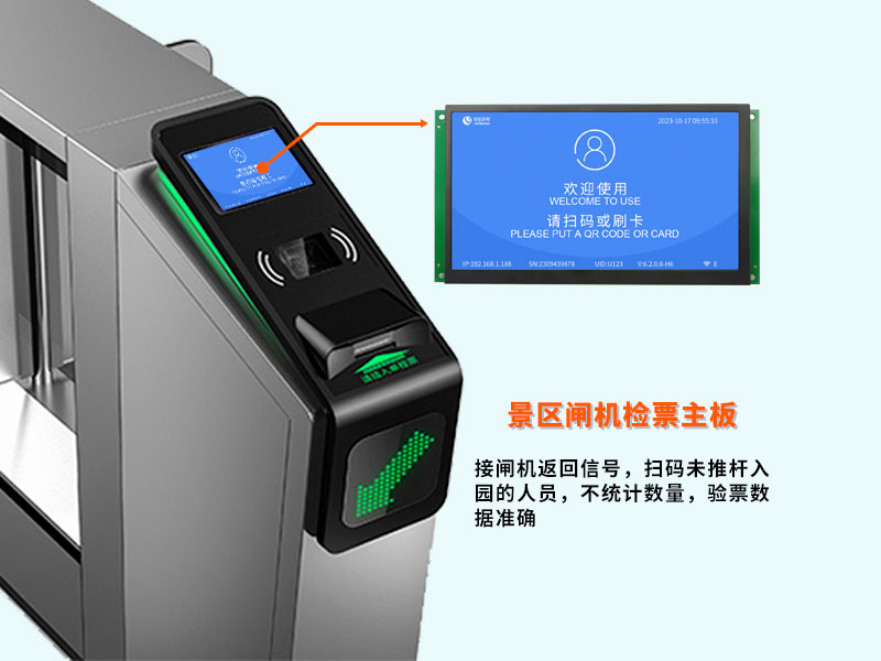 塞伯罗斯科技景区闸机检票主板接闸机验票数据准确